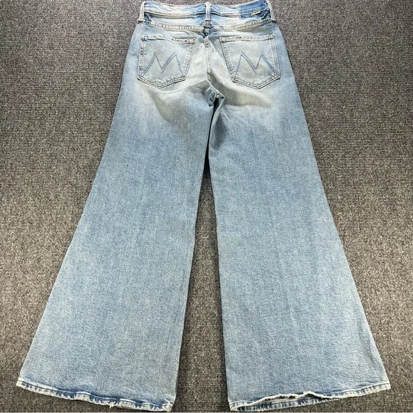 MOTHER Lil’ Tomcat Roller Sneak Jeans I Confess Wash Size 28 Wide Leg Flare - Picture 9 of 11